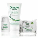 Simple Womens Regeneration Age Resisting Bundle of Night Cream, Wipes & Facial Wash - One Size