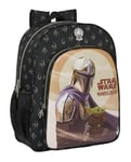 Safta THE MANDALORIAN THIS THE WAY - Sac à dos scolaire pour enfant, adaptable au chariot, idéal pour les enfants d'âge scolaire, confortable et polyvalent, qualité et résistance, 32 x 12 x 38 cm,