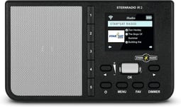 STERNRADIO IR 2 - Radio Internet compacte (WLAN,écran Couleur,réveil,Mise en Veille,AUX,Snooze,Touches de sélection directe,contrôle de l'application) Noir(Q487)