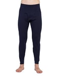 LAPASA Pantalon Thermique Homme Laine Mérinos 100% Naturelle Bas sous-Vêtement Sport Automne-Hiver M68 Bleu Marine (Très Chaud) XL