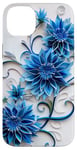 Coque pour iPhone 14 Plus Fleur Bleu Bleuet Floral Nature Femme Filles Fleurs