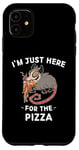 Coque pour iPhone 11 Opossum mignon Kawaii I'm Just Here For The Pizza