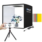 PULUZ Mini Studio Photo, Kit de Tente de Prise de Vue, Kit de Boite Photo Studio Portable Pliable avec IRC > 95 112 LED + 6 Types de Fonds de Couleur Double Face