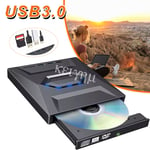 USB External DVD RW CD Writer Drive Burner Reader For Laptop PC Windows 7 8 10