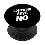 Un ordinateur dit qu'aucun technicien drôle ne soutient le produit I.T Geek PopSockets PopGrip Interchangeable