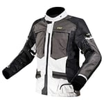 LS2, Veste Moto Homme Imperméable Norway Black/Grey/Yellow, 3XL