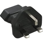 InLine 16702 adaptateur de cable - adaptateur pour cable (USA, Schuko, mâle/femelle, noir)