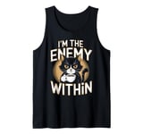 Cat Coffee Lover I'm The Enemy Within Funny Gift Tank Top