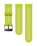 Suunto Bracelet de remplacement Original pour les Montres Suunto Spartan Sport WRH, Suunto 9, Silicone, Longueur : 22,9 cm, Largeur : 24 mm, Vert/Noir, avec Broches de fixation, SS050226000