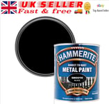 Hammerite - Smooth Direct To Rust Metal Paint Black 5L