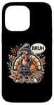 Coque pour iPhone 14 Pro Max Pinceau à dinde Funny Cool pour Thanksgiving, automne