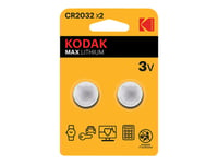 Kodak Max - 2 X Cr2032-Batterier - Li/Mno2 - 210 Mah