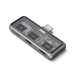 Satechi Mobile XR USB-C Hub (stellargrå) USB-C PD 100W  1x microSD  1x USB-C  overføringshastighet opptil 10Gbps