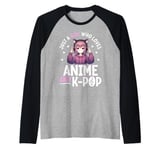 Just a Girl Who Loves Anime and K-Pop Anime Merch Japanese Raglan Baseball Tee