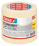 tesa Masking Tape ECONOMY EcoLogo - Painters Tape, 4 Days Residue-Free Removal, Without Solvent - Narrow, 2x 50m x 30 mm + 2x 50m x 19mm