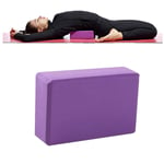 Xinllm Brique Yoga Kit Yoga Blocs de Mousse Yoga Starter Kit Pilates Blocs Haute Densité Bloc De Mousse Blocs de Yoga Bloc de Yoga Ensemble Purple,1pc