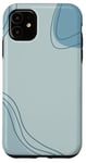 Coque pour iPhone 11 Couleur neutre minimaliste bleu clair sarcelle et turquoise