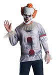 Rubie's Official Pennywise IT Clown Costume, Adult Top and Mask Set, (2017 Film Version), Adult Size Standard