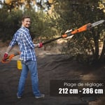 Elagueuse sur Perche Télescopique 212-286 cm 750W - COSTWAY