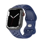 Rem för Apple Watch Band 49mm 44mm 45mm 42mm 41mm 38mm 40mm correa Silikon sportarmband iwatch 8 SE 7 6 5 Ultra 49mm Blue 42 44 45 49mm