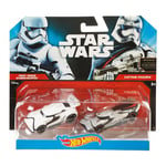 Hot Wheels Star Wars 1:64 Diecast FIRST ORDER STORMTROOPER & CAPTAIN PHASMA Cars