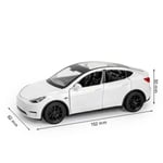 1/32 Tesla Model Y SUV Leksaksbilmodell Diecast Metall Miniatyr Ljud & Ljus Pull Back 1:32 Samlingspresent för pojkebarn Tesla Model Y