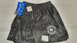 Boys Girls Alsager School Black Stripes Gym Shorts 26-28” Waist (419)