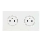 Legrand - Art d'Arnould univers Epure double prise de courant 2P+T 16A 250V blanc satin (67932)