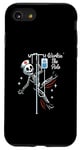 Coque pour iPhone SE (2020) / 7 / 8 Travaille avec une infirmière danseuse de pole dance qui danse un squelette pour Halloween