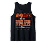 Retro Motif Worlds Best Security System Installer Tank Top