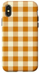 Coque pour iPhone X/XS Orange Buffalo Checks Tartan à carreaux Vichy Automne