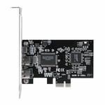 PCI Express x1 PCI-E FireWire 1394a IEEE1394 Controller Card for Windows 10/8/7