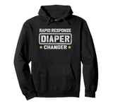 Funny Diaper Changer Newborn Dad On Duty Expecting Baby Mom Pullover Hoodie