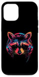 Coque pour iPhone 14 Pro Casque d'écoute Raccoon DJ