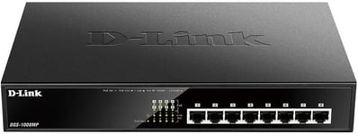 Dgs-1008mp Switch 8 Ports Gigabit Poe+ 10/100/1000mbps - Idéal Pour Entreprise Administration Et Réseaux Gérés[Sma075354]