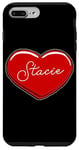 Coque pour iPhone 7 Plus/8 Plus Stacie Cœur dessiné à la main – Prénom Cœurs I Love Stacie