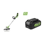 Greenworks Cordless String Trimmer G24LT30MK2 (Li-Ion 24 V 30 cm Cutting Width 8500 rpm Rotating & Tilting Cutting Head Adjustable Additional Handle and Telescopic Shaft with 4Ah Battery & Charger)