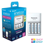 Panasonic eneloop Smart Chargeur Rapide BQ-CC55E + 4 Batterie Rechargeable AA