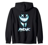 PHONK Music EDM techno glitchy creepy troll meme sigma phonk Zip Hoodie