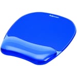 Fellowes Crystals Gel Mouse Mat With Wrist Support, Blue