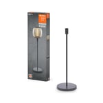 LEDVANCE Lampadaire décoratif avec douille E27, support court (hauteur 78cm), gris foncé, avec câble d'alimentation de 1,8m, ampoule LED OSRAM 1906 parfaitement adaptée disponible séparément