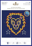 DMC Star Sign Cross Stitch Kit - Leo, Includes Aida Fabric 5.5pts/cm, Mouliné Étoile Thread, Needle and Chart