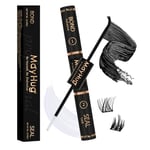 Mayhug Bond and Seal Lash Glue Waterproof Lash Bond and Seal 10ml Cluster Lashes Glue Bond and Seal Super Strong, 2 in 1 Bond and Seal Eyelash Glue for 72 Hours(Black)