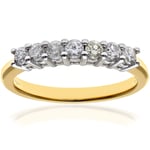 Diamant L'Eternel Womens Eternity Ring, 18ct Yellow Gold IJ/I Round Brilliant Certified Diamond 0.50ct Weight - Size K