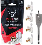 Bullfix Shelf Hanging Fixings Kit Plasterboard Stud Wall Insulated 116kg Hold