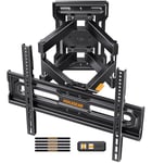 Perlegear Support Mural TV Orientable et Inclinable pour TV de 23 à 65 Pouces Jusqu'à 45 kg, Support TV Ajustable avec Inclinaison, Max VESA 400x400mm, PGMF18