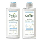 2xSimple Water Boost Micellar Cleansing Water with Minerals&Plants Extract 200ml