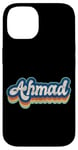 Coque pour iPhone 14 Ahmad Prénom Garçon Style Vintage Années 70 80 Personnalisé