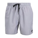 adidas Men's Stripey Classics Swim Shorts Short Length, Legend Ink/White, XXL