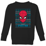 Marvel Spider-Man Pull de Noël pour enfants - Noir - 3-4 ans